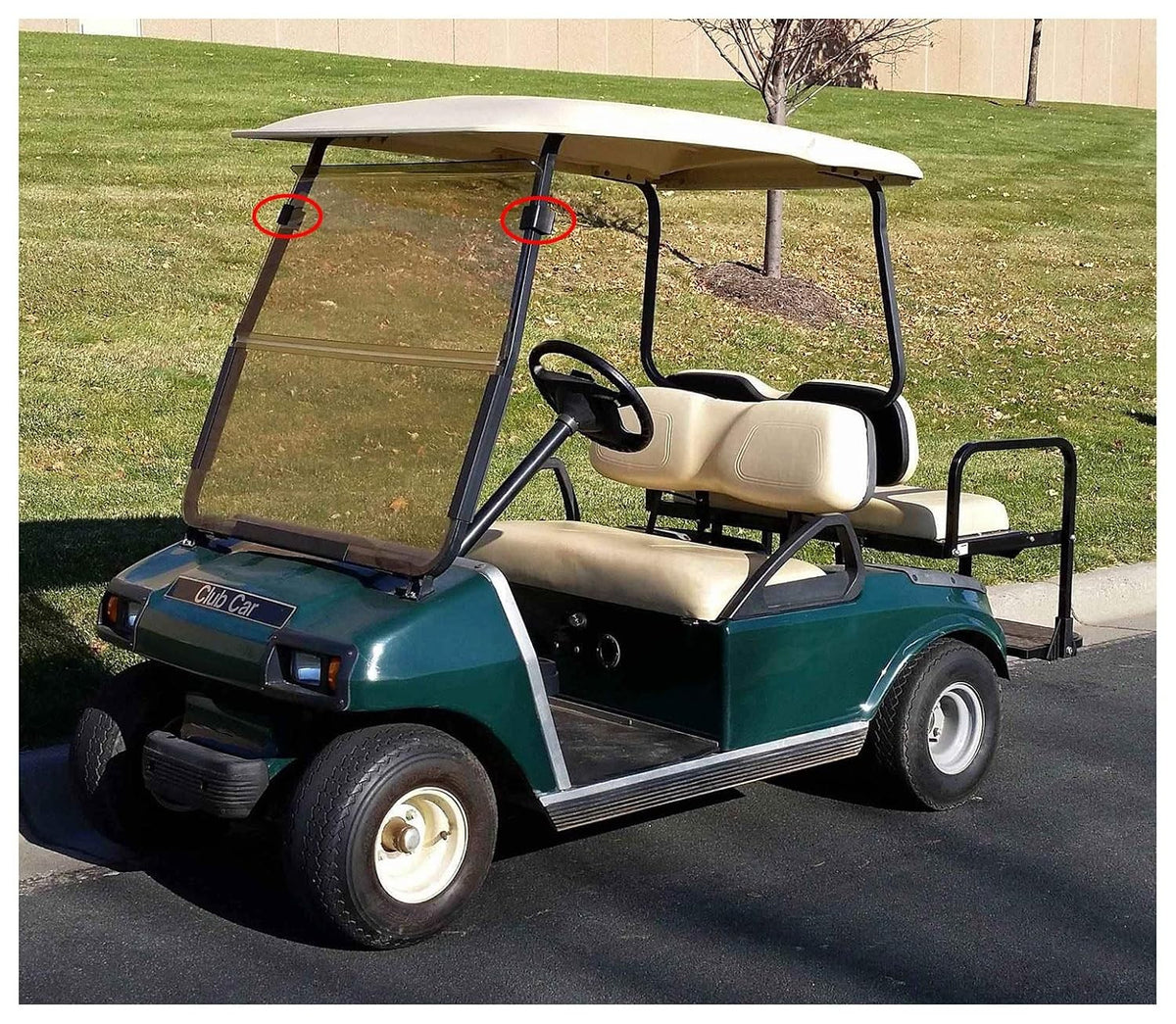Universal Golf Cart Windshield Retaining Clips for EZGO, Club Car, Yamaha - Pack of 2