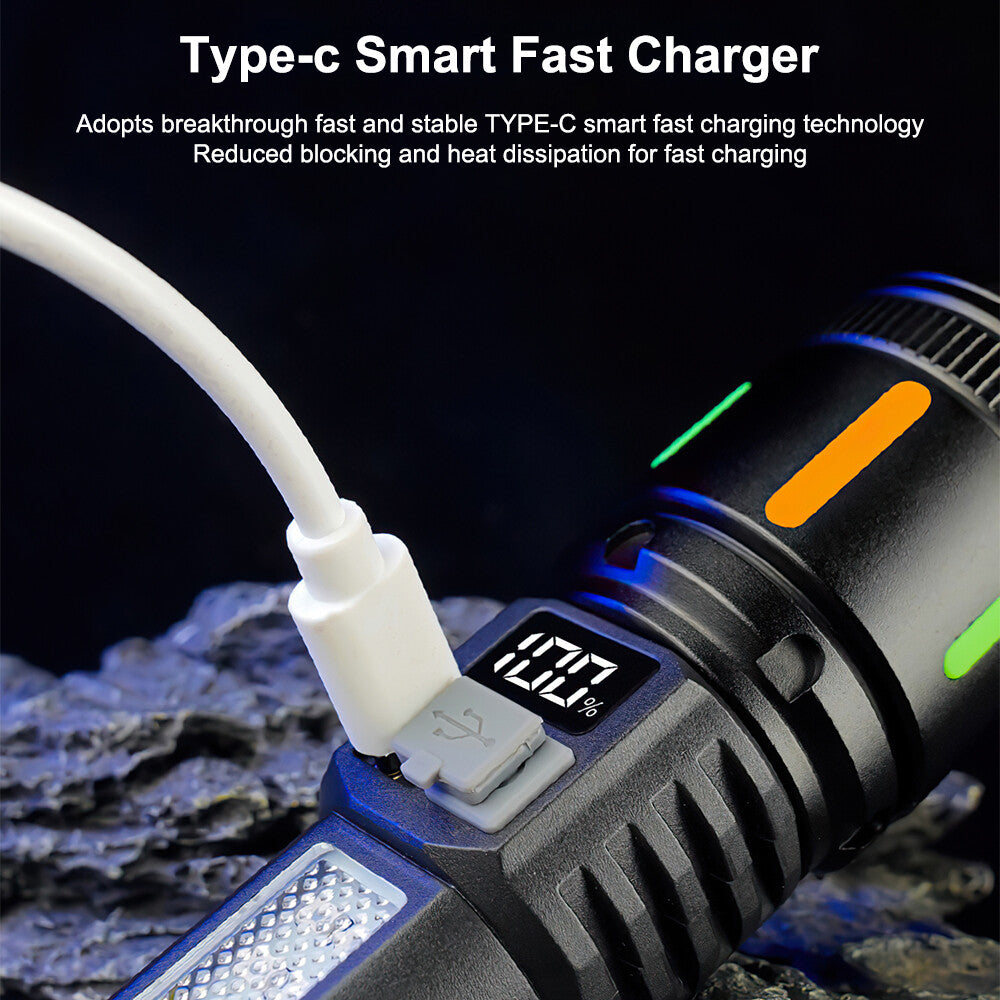 Super Bright Rechargeable LED Tactical Flashlight 990000000 Lumens Waterproof Zoomable Work Light
