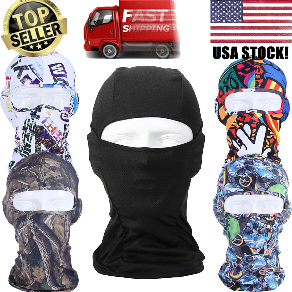 Tactical Full Face Mask Balaclava UV Sun Protection Ski Mask for Men Women