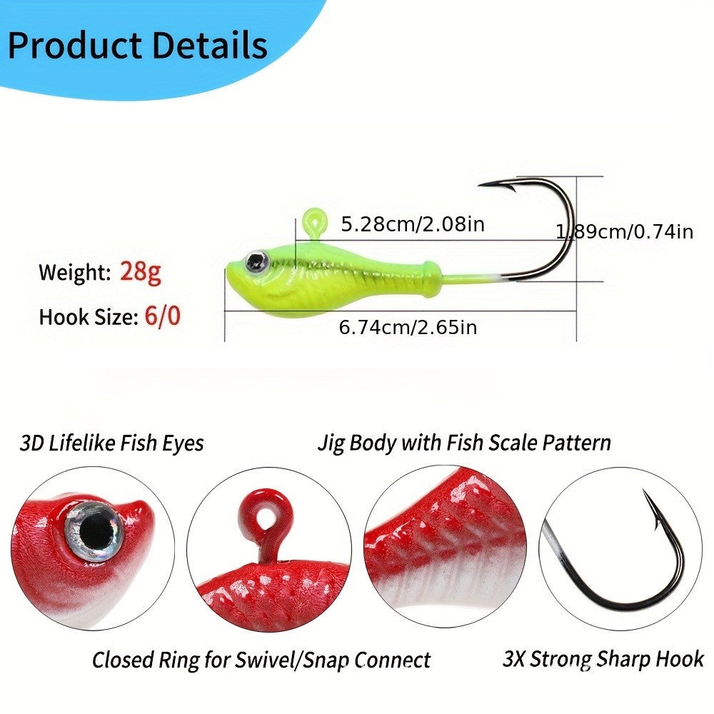 5pcs Realistic Deer Hair Fishing Lures 28g Casting Sea Fishing Tackle