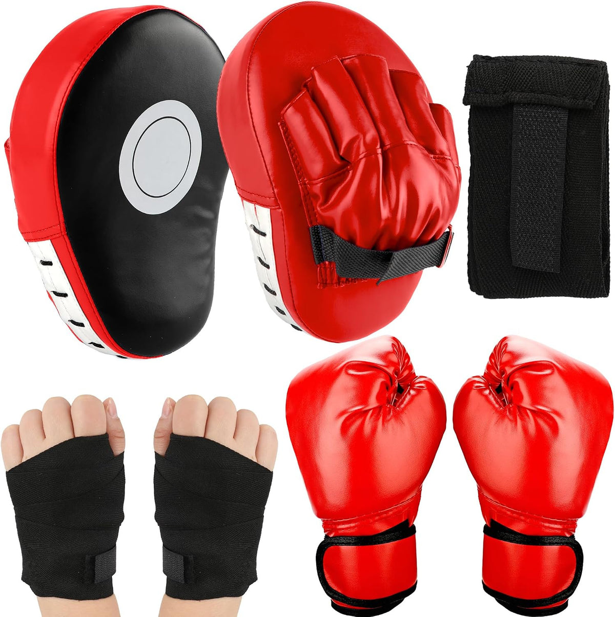 Kids Boxing Gloves and Mitts Set - Youth Martial Arts Training Equipment
