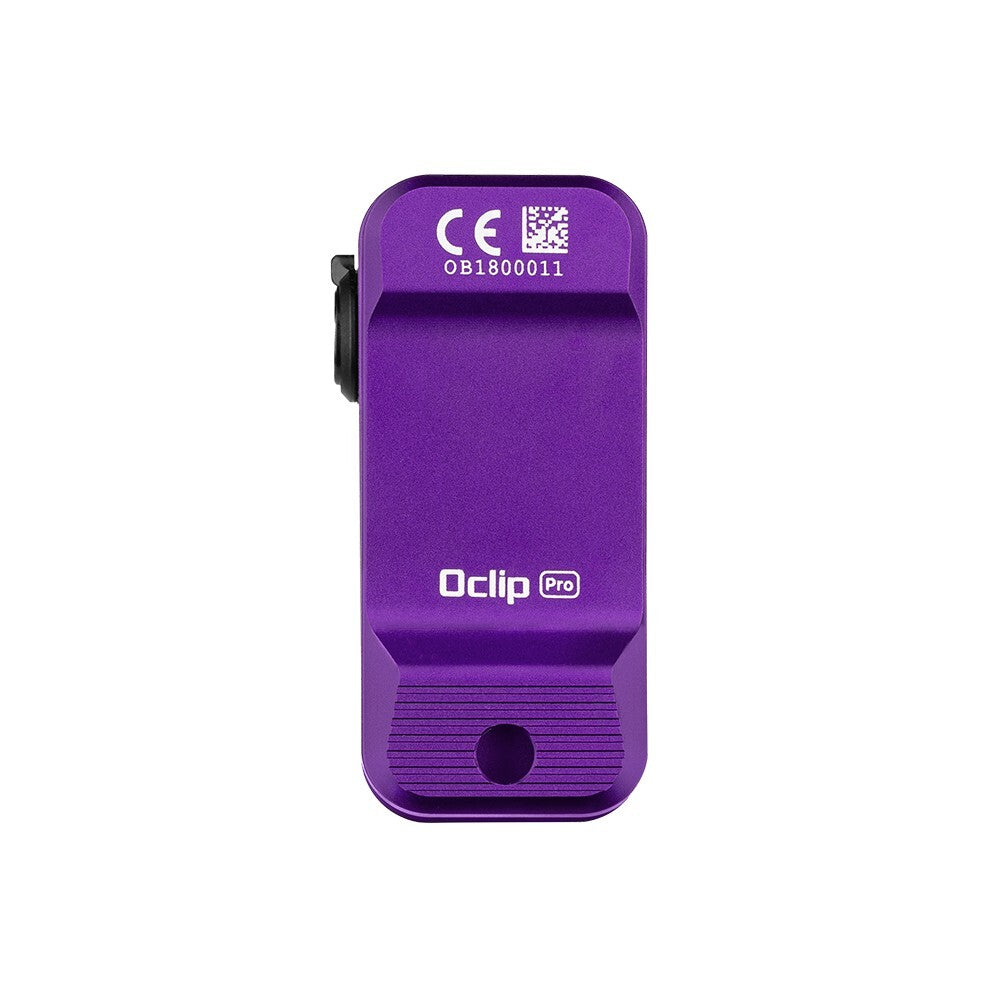 Olight Clip Pro Purple Clip-On Flashlight with Floodlight and Red Light - 500 Lumens