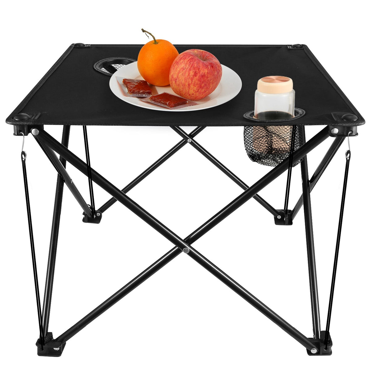 Portable Folding Camping Table with Cup Holders - Lightweigh Outdoor Picnic