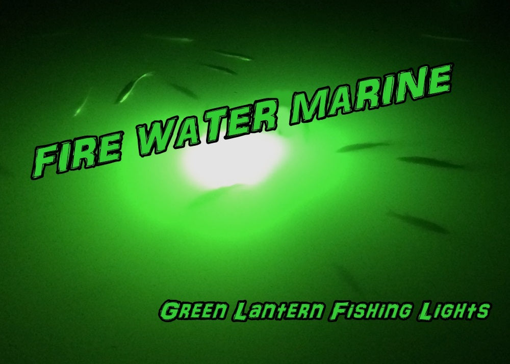 12V LED Underwater Fishing Light - Green Submersible Night Light for Crappie Ice Squid