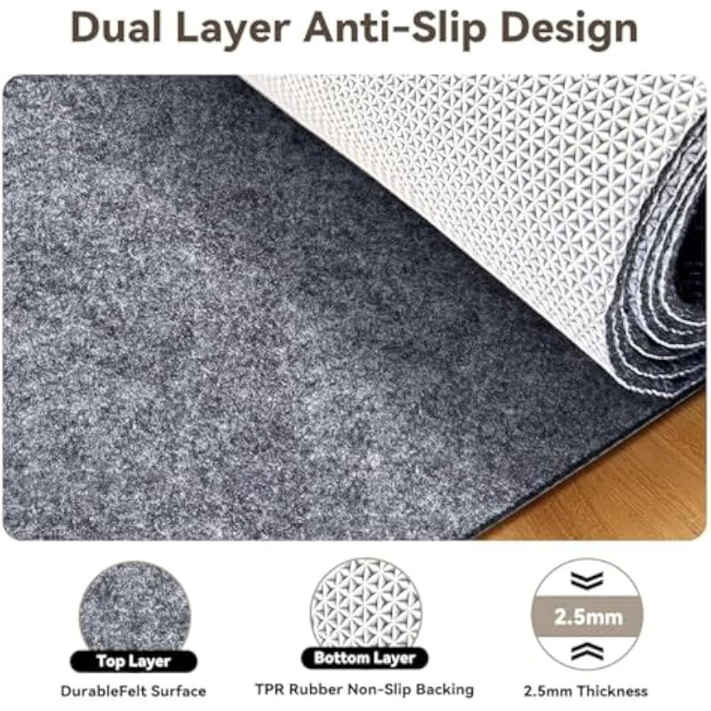 Non-Slip TPR Underlay for Foam Gym Mats - 71x47 Inch Floor Grip Pad