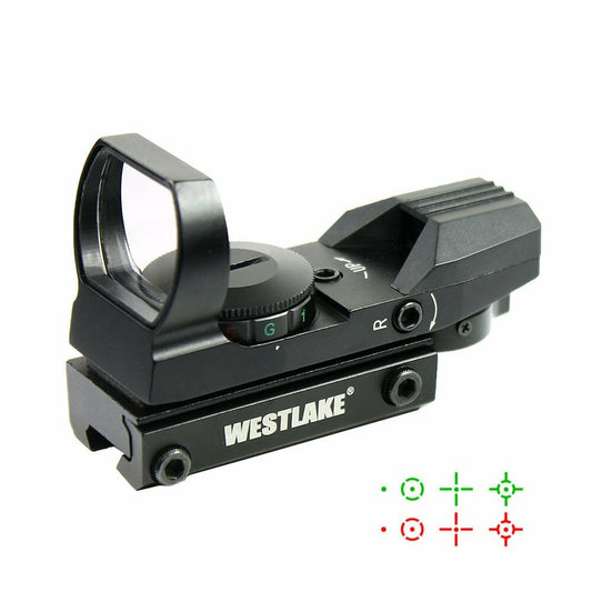 Red Green Dot with 4 Reticles, 11mm Dovetail Mount, Tactical Scope