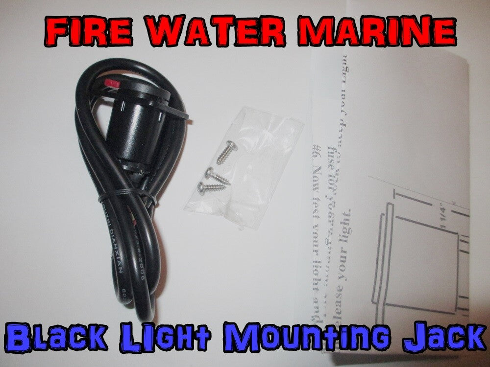 Marine UV Black Light Mounting Jack - Aluminum Locking Socket for 1/4" Phone Plug