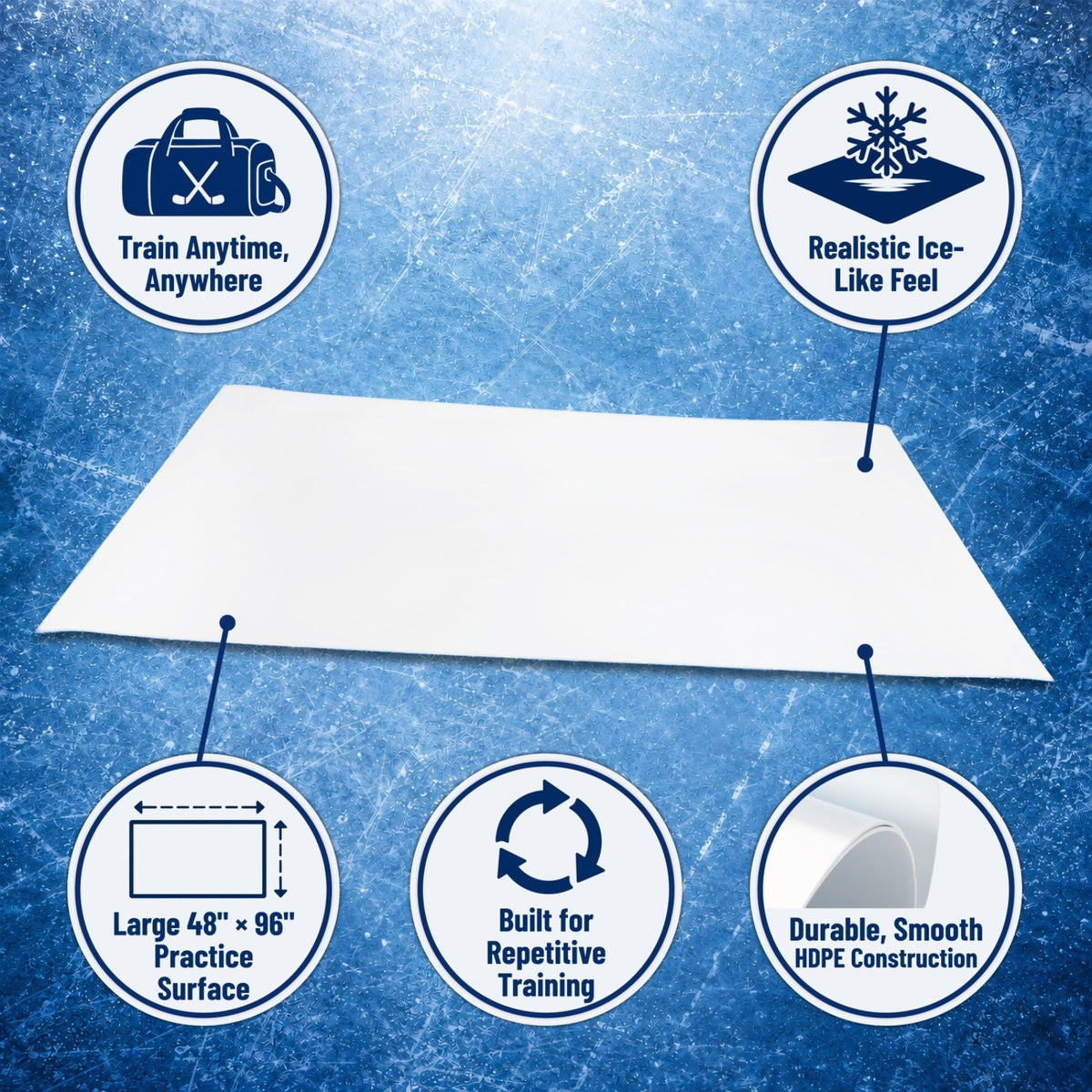 Hockey Shooting Pad 48x96 Inches Training Aid for Shooting Passing Handling