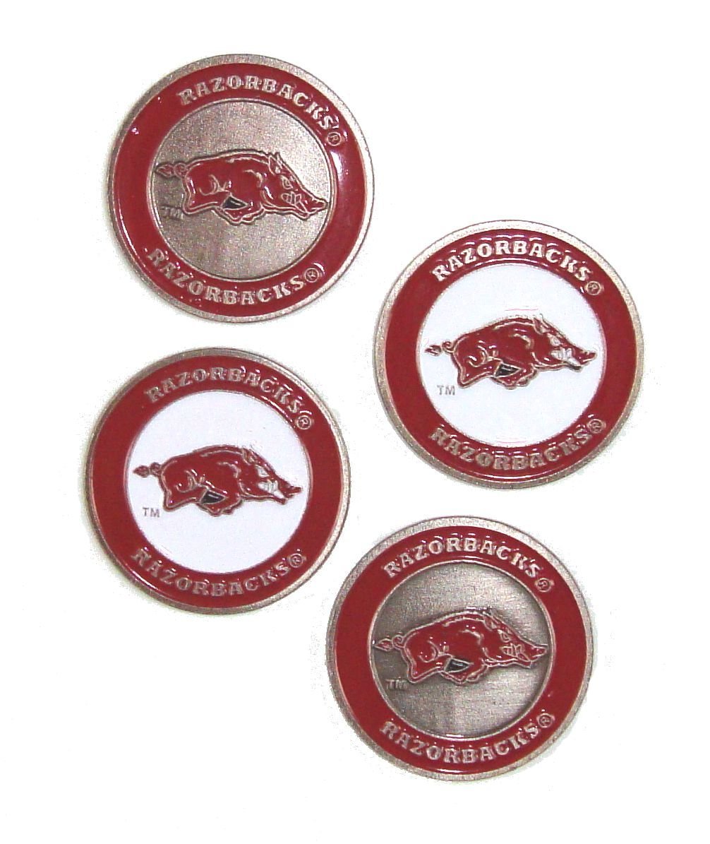 Arkansas Razorbacks 2-Sided Logo Golf Ball Markers 4-Pack - Team Golf