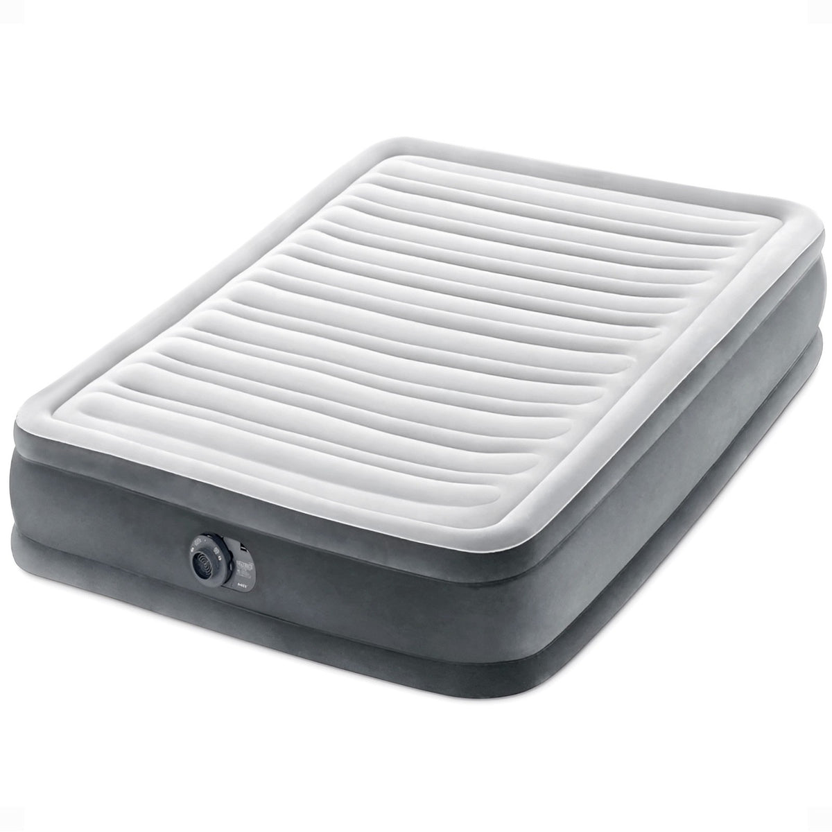 Full-Size Deluxe Air Mattress with Built-In Pump - Intex Comfort Dura-Beam Plush