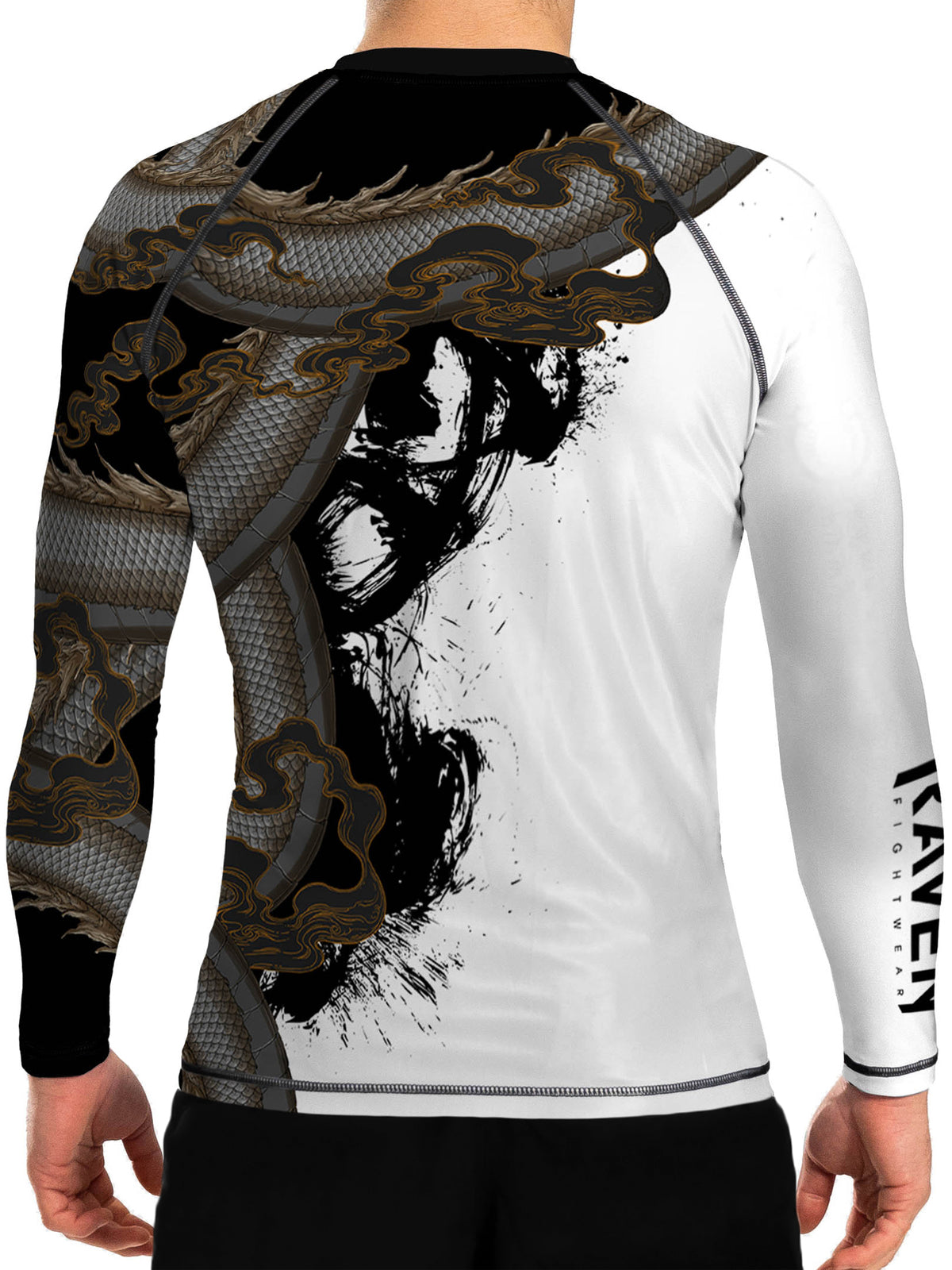 Men's MMA Rash Guard Long Sleeve Compression Shirt for BJJ & Training