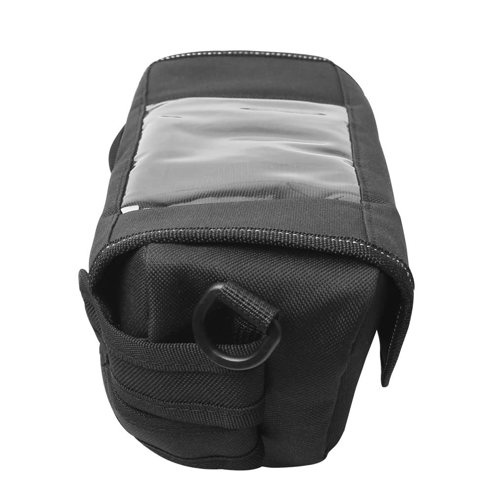 Waterproof Motorcycle Handlebar Storage Bag with Phone Touch Screen - Universal Fit