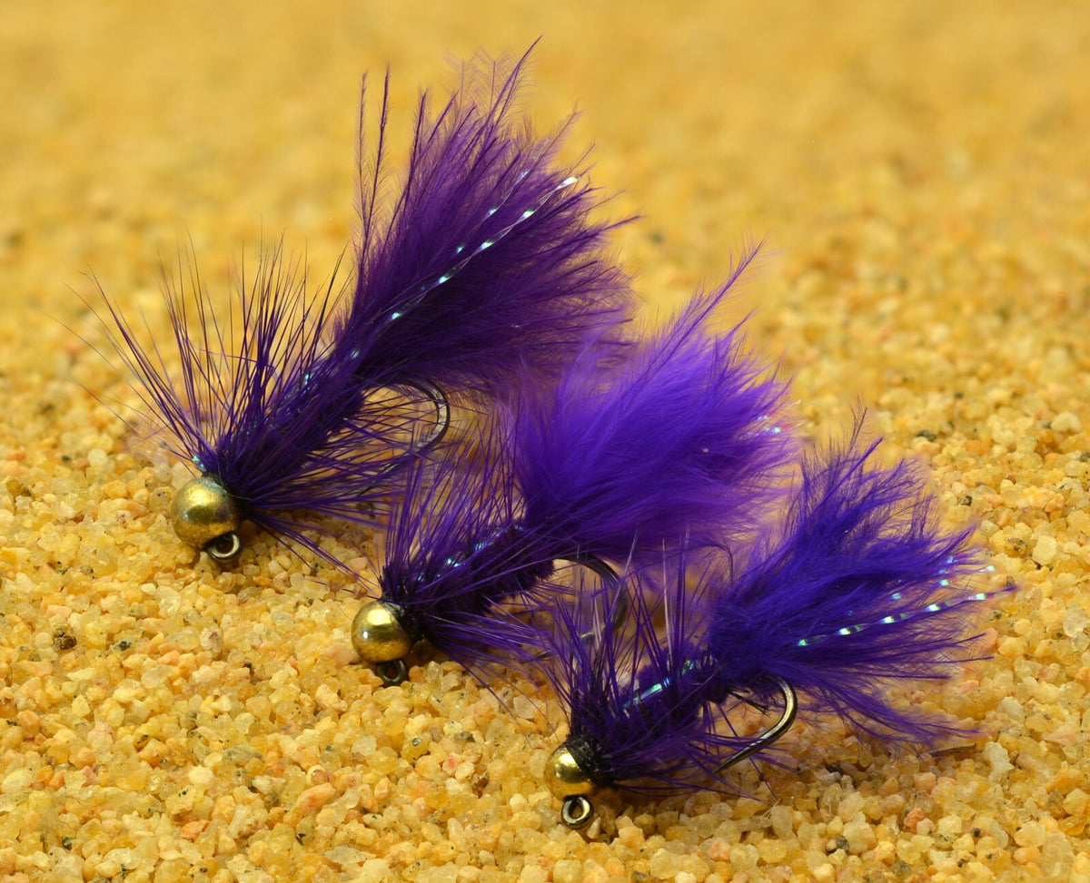 Fishing Jig Head Fly Assorted Sizes Micro Woolly Bugger Tungsten Bead
