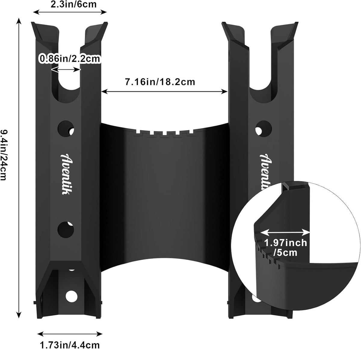 Fishing Rod Holders for Boat & Truck Wall Mount with Tool Slot - 2/4 Pcs
