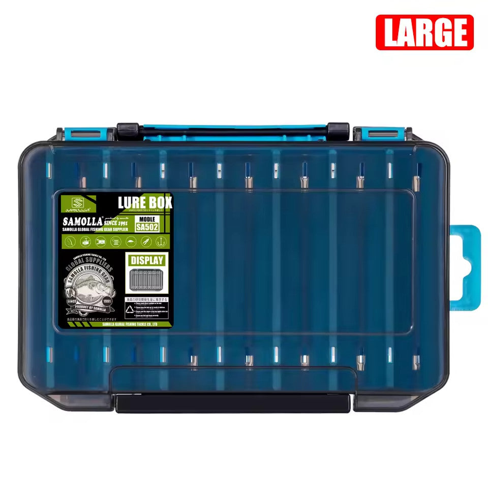 Double-Sided Fishing Tackle Box Organizer for Lures Hooks Baits