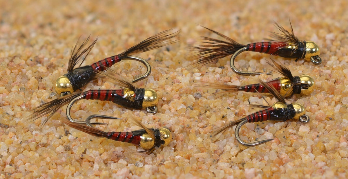 Tungsten Bead Fly Hooks - Euro Nymph Jig Head Flies for Freshwater Fishing