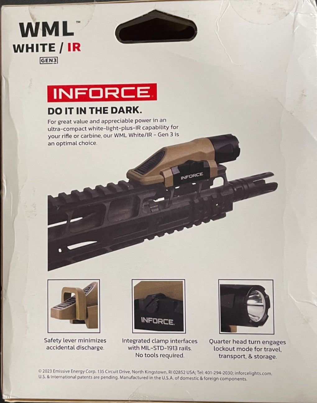 Inforce White IR Gen 3 Model IF71013DE - FDE Finish