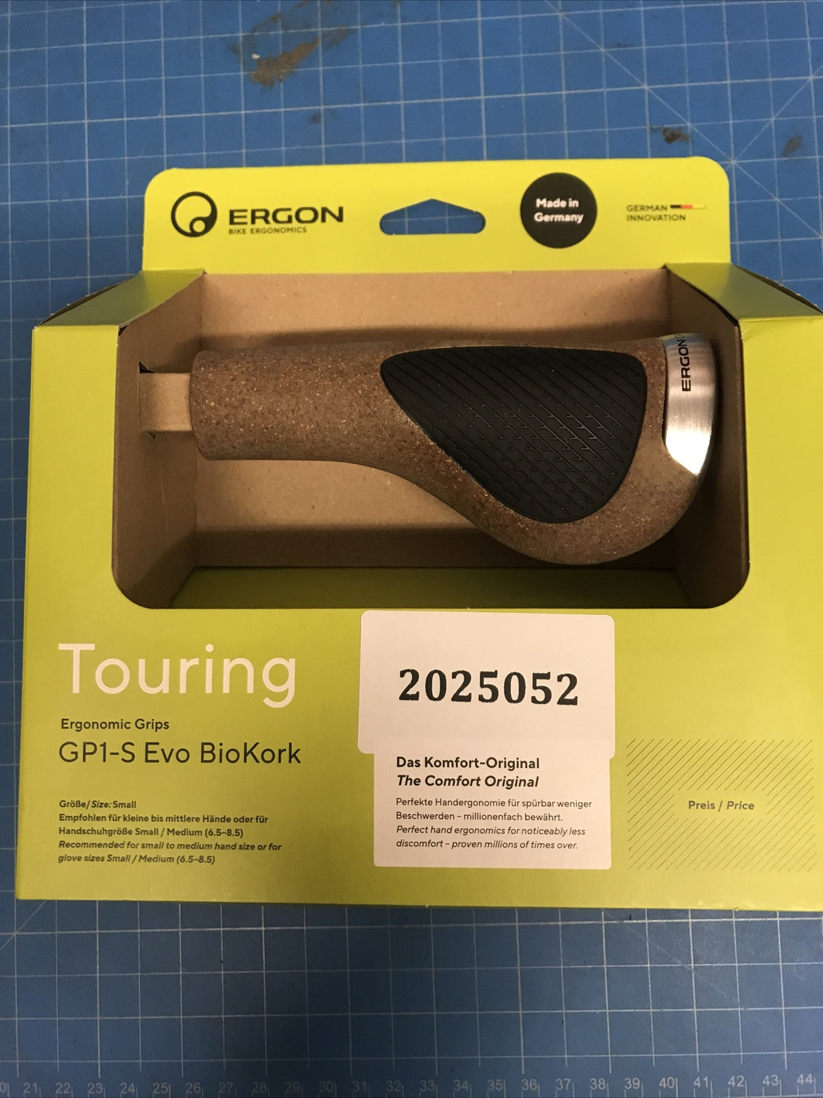 Ergon GP1 Evo BioKork Lock-On Bike Handlebar Grips - Small Black Tan