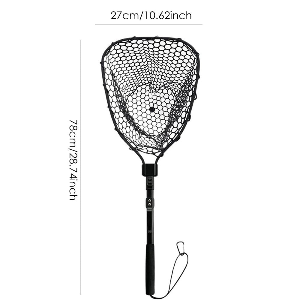 Fly Fishing Landing Net with Soft Rubber Mesh – Lightweight, Collapsible, Durable