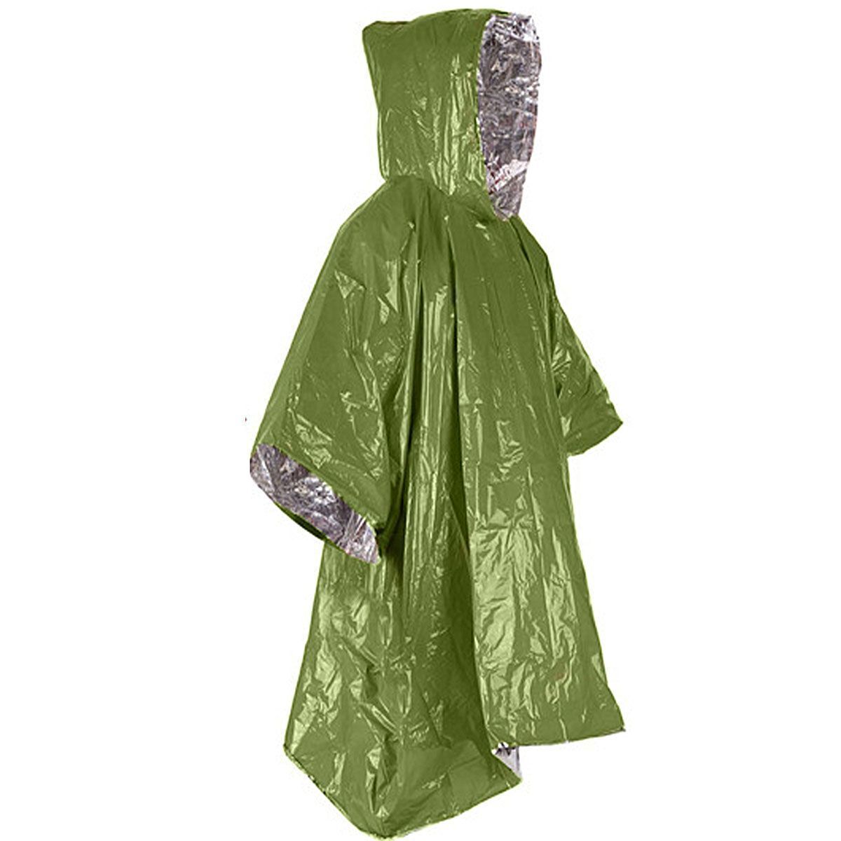 Reusable Thermal Emergency Poncho Waterproof Rain Camping Gear 1/2PC