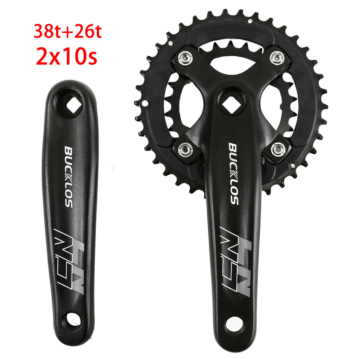 MTB Crankset 22-44T Double & Triple Chainring Compatible with Shimano BCD 104mm
