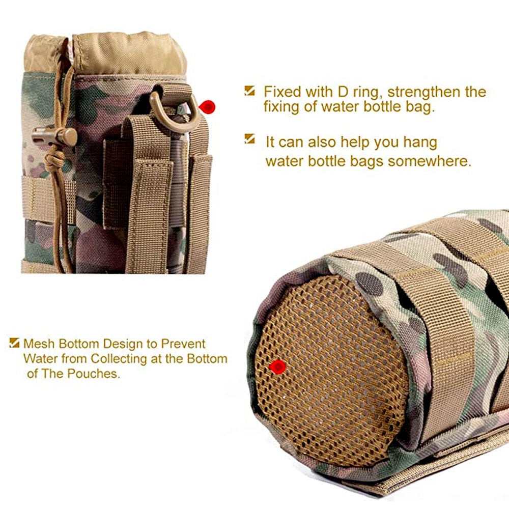 35oz Outdoor Tactical Water Bottle Pouch Hiking Belt Holder Military Gear