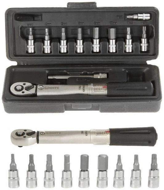 Torque Wrench 2-24 Nm with 1/4-Inch Sockets for Bicycle Maintenance