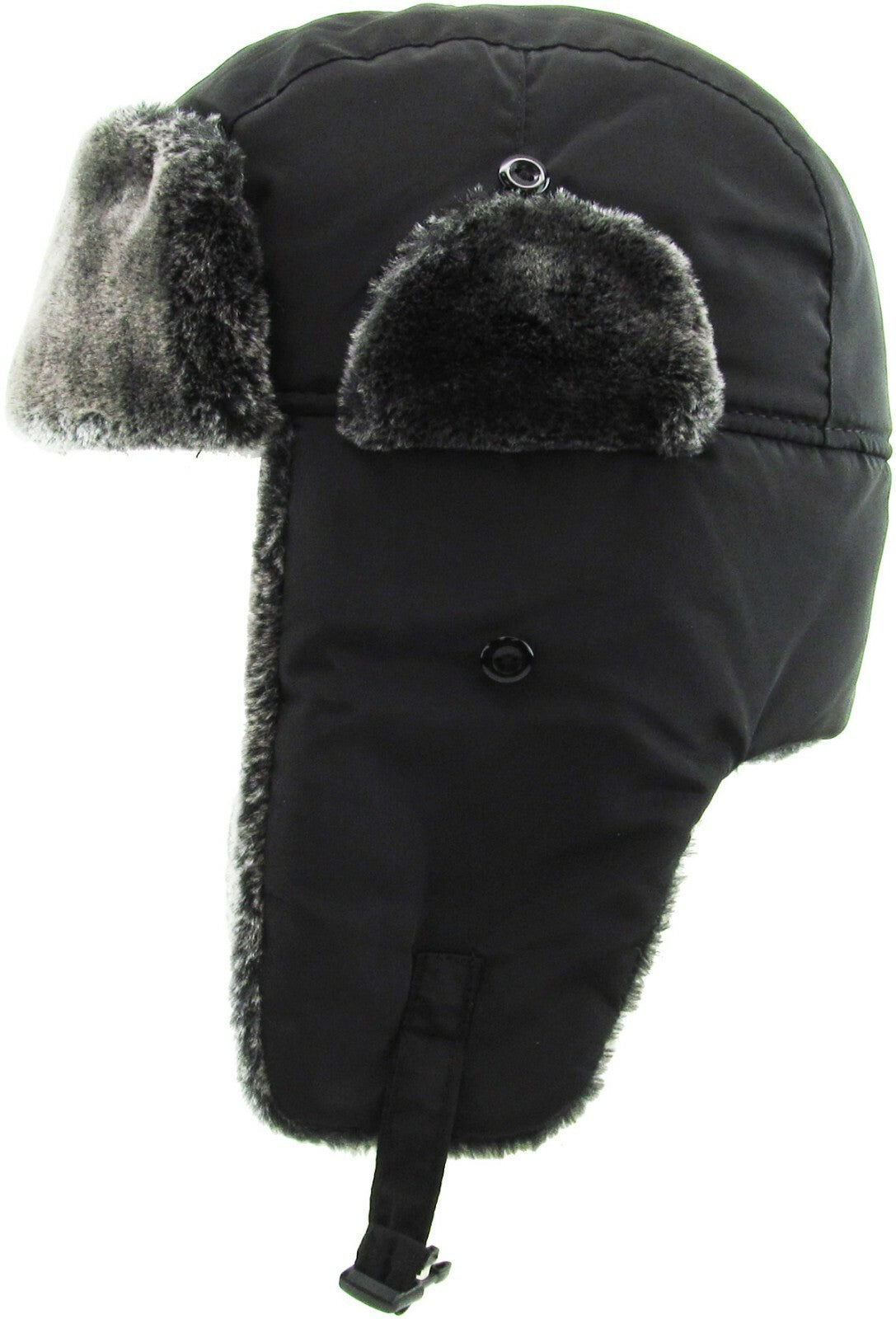 Solid Camo Soft Fur Aviator Trapper Winter Hat Ski Warm Cap