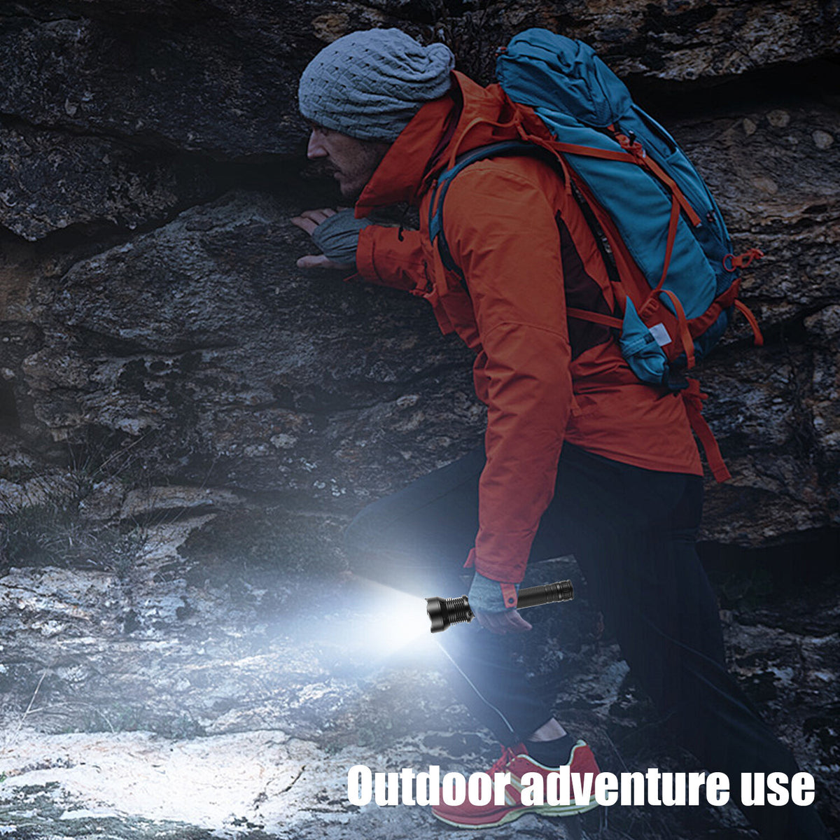 Rechargeable LED Tactical Flashlight with Zoom, 7 Modes & 1000ft Beam