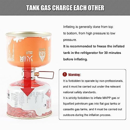Portable Gas Canister Refill Adapter for Backpacking Fuel Transfer