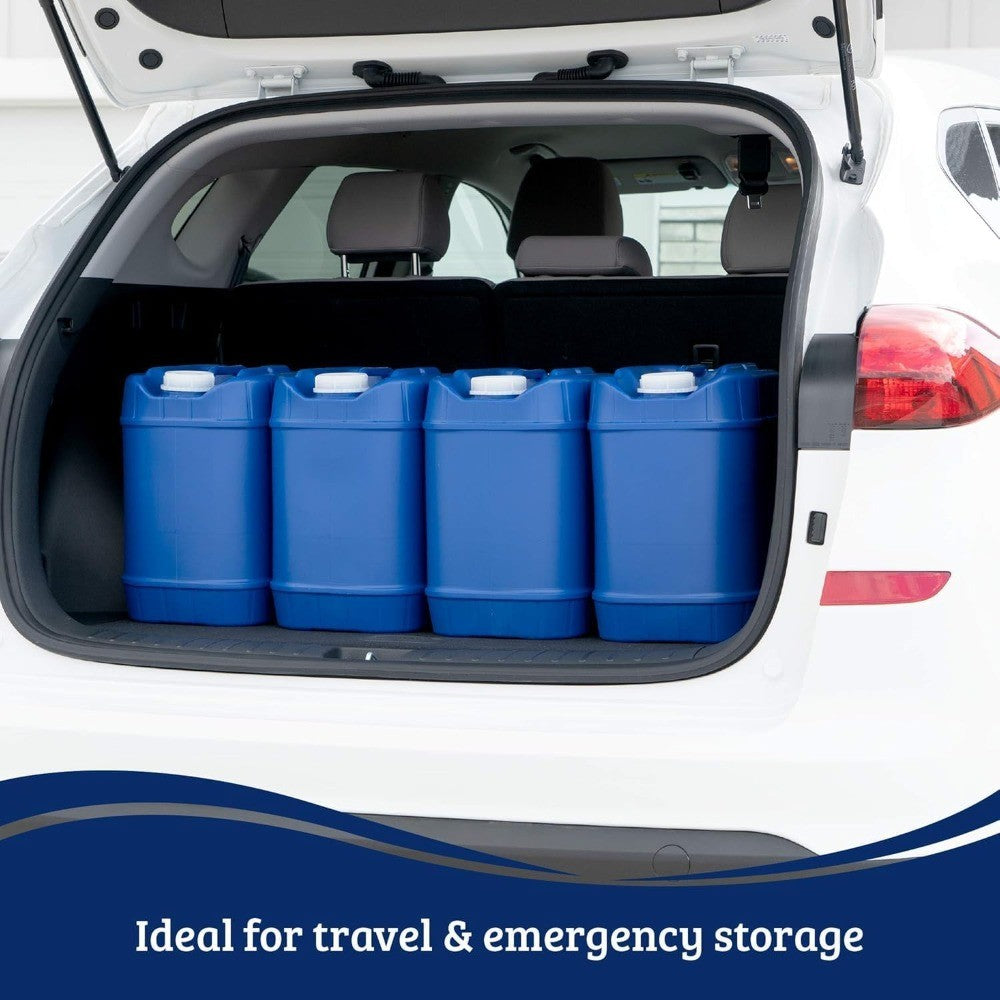 20-Gallon Stackable Water Storage Container Kit for Emergency and Camping