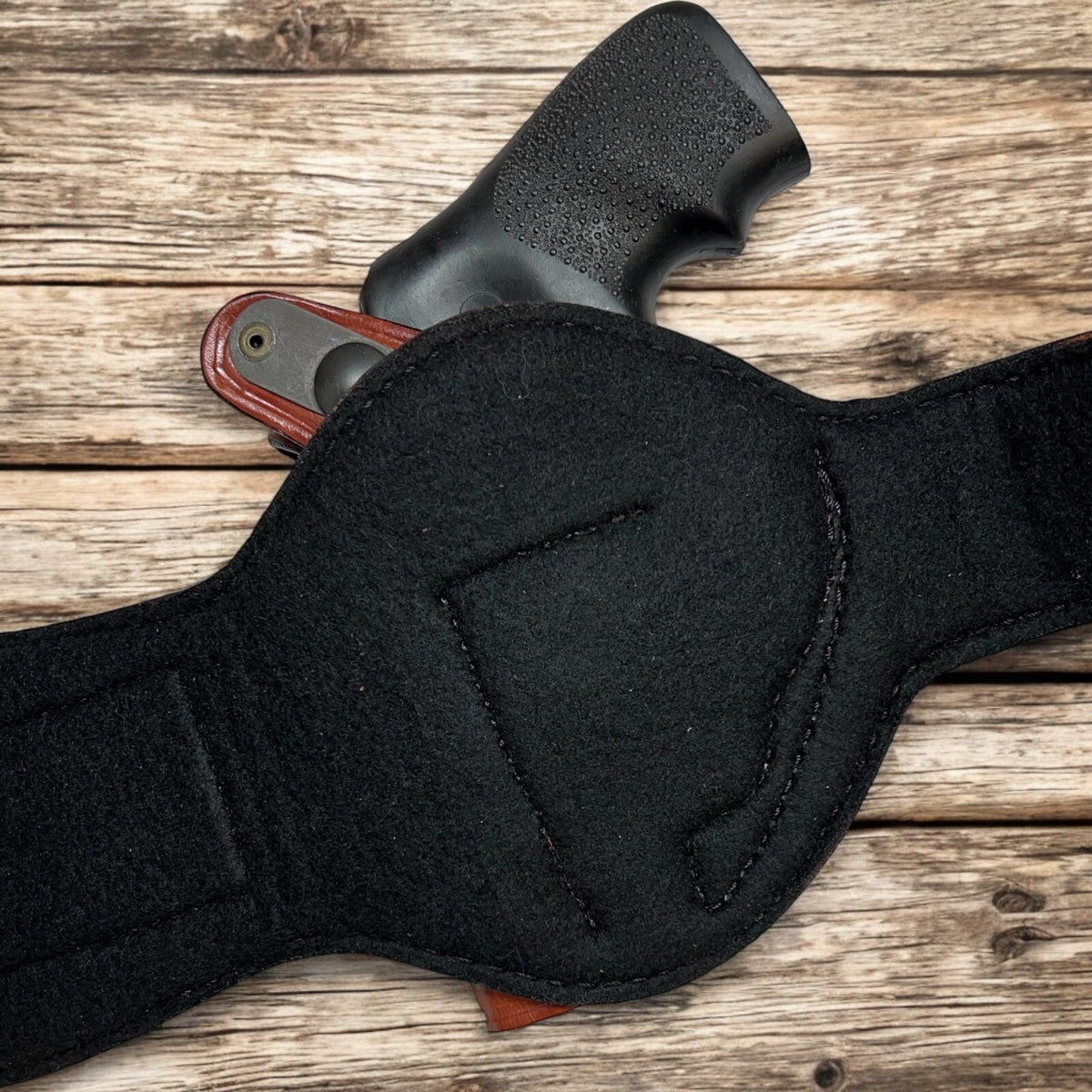 Right Hand Leather Ankle Holster for Revolvers – Concealed Carry, Adjustable Fit