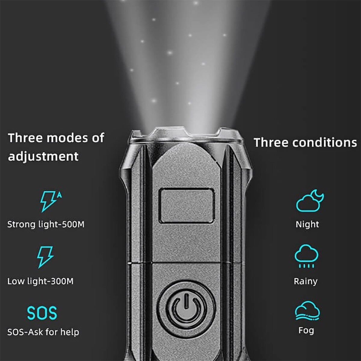 Rechargeable LED Tactical Flashlight Set - Small Super Bright Penlight, 2 Pack