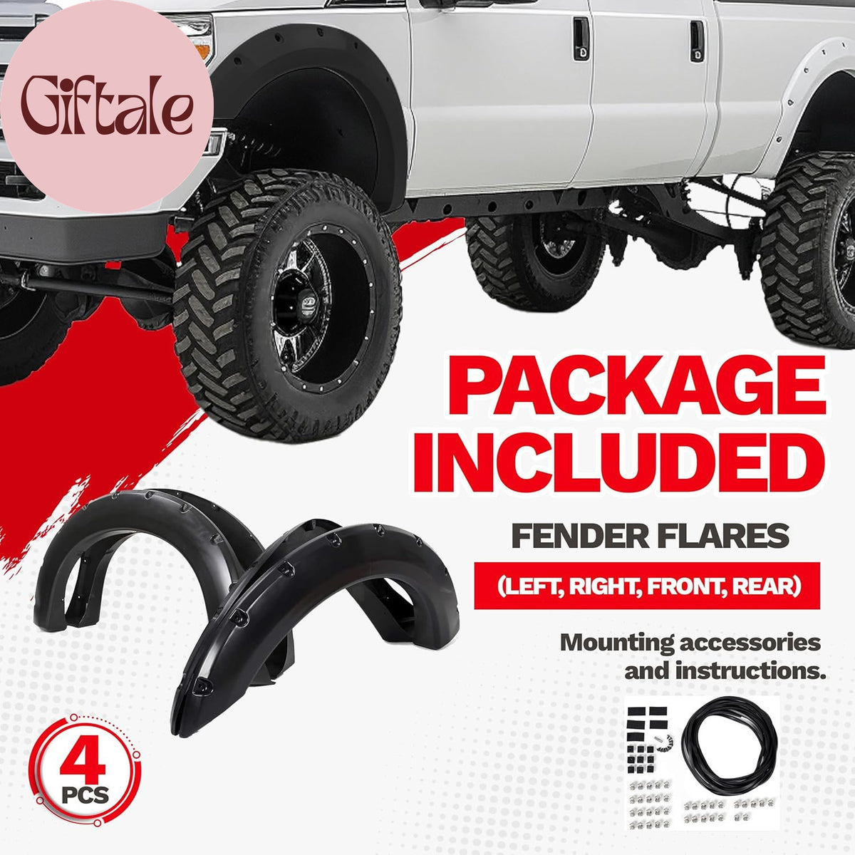 Ford F250 F350 Super Duty Fender Flares Set 1999-2007 Off-Road Protection