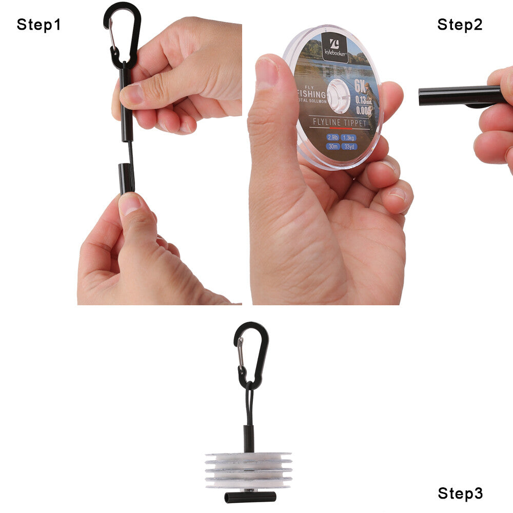 Fly Fishing Tippet Line with Holder - Clear Nylon Leaders for Trout, Multiple Sizes