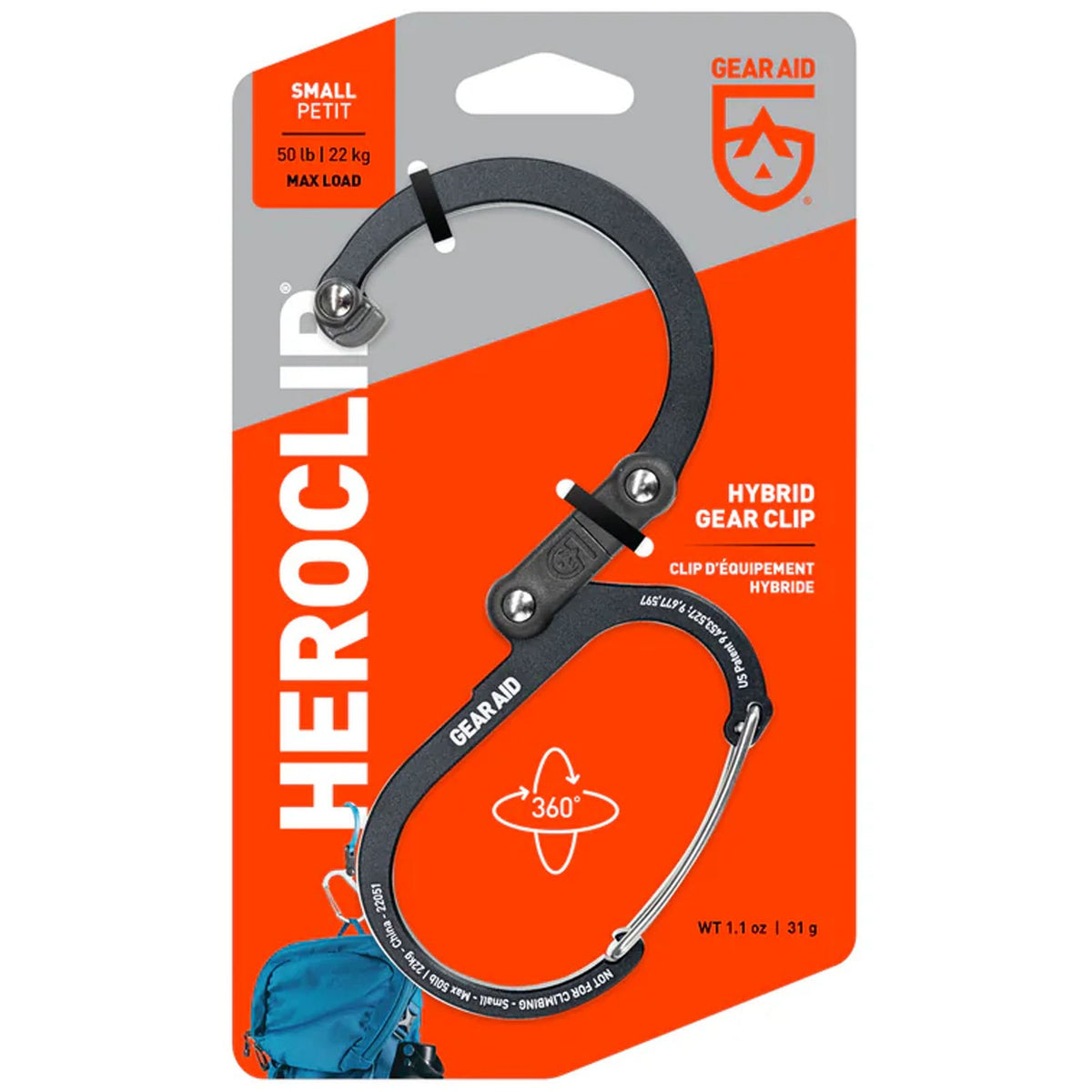 Small Hybrid Camping Gear Clip - Multi-Color Outdoor Clipping Tool