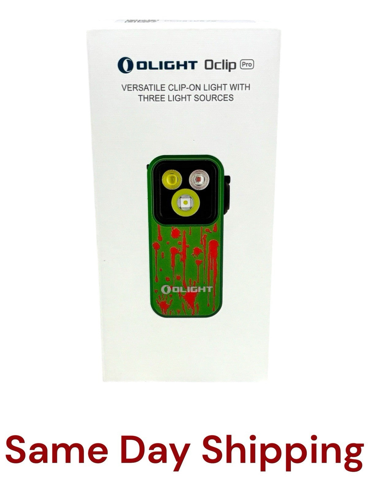 High-Lumen Clip-On Flashlight with Floodlight, Spotlight & Red Light