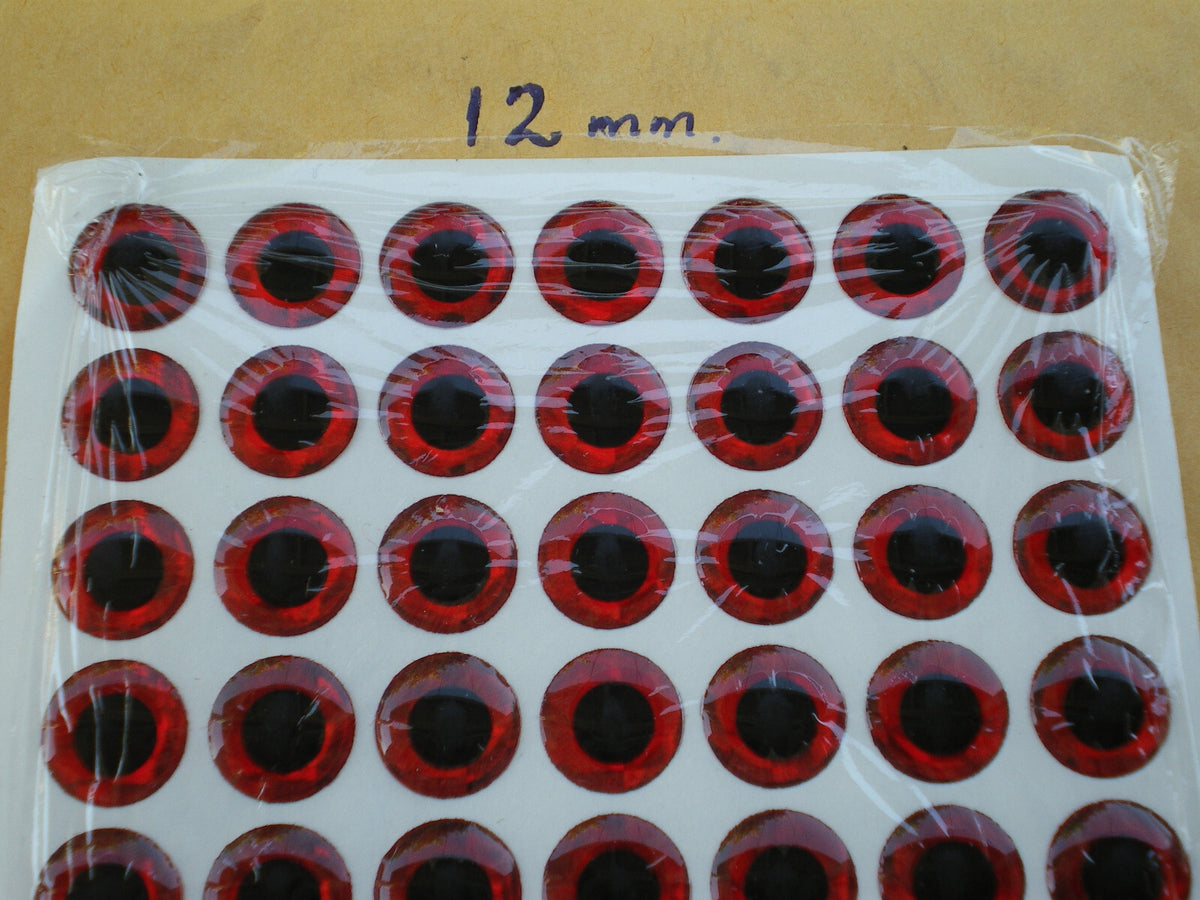 126 Pcs 3D Holographic Red Fishing Lure Eyes for Fly Tying & Craft