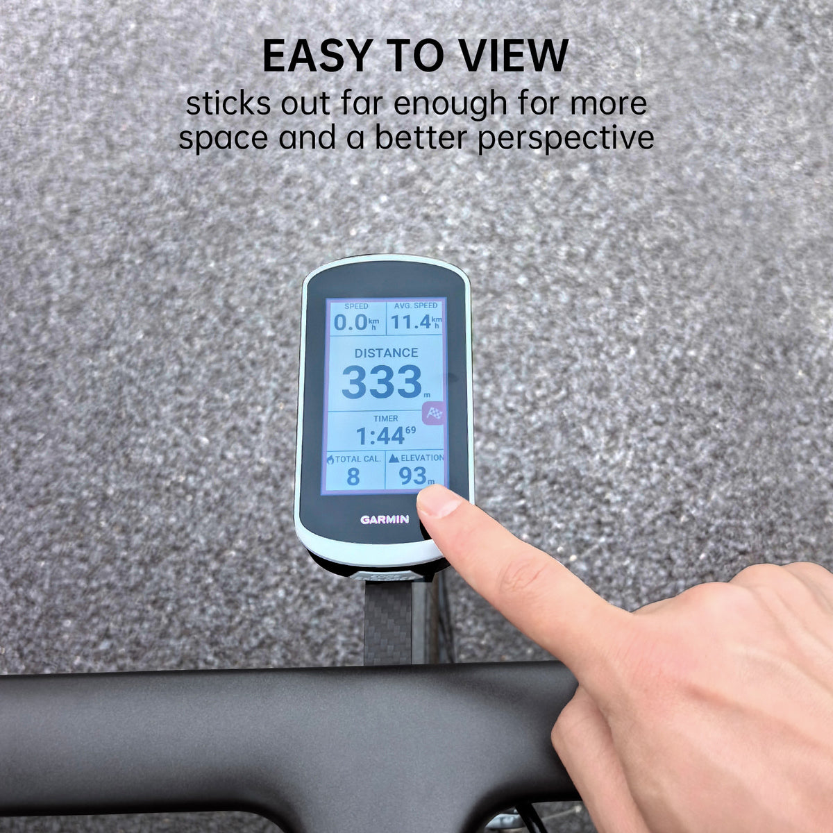 Bike Computer Mount Carbon Fiber Front Handlebar Compatible with Garmin