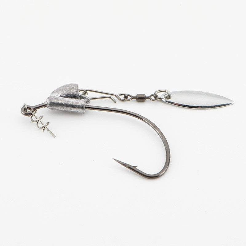 Underspin Jig Head Swimbait Hooks with Spinner Blade - Multiple Sizes