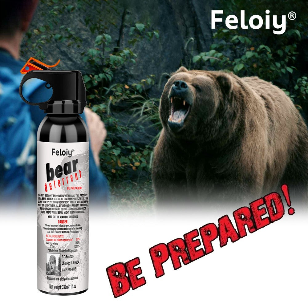 2 Pack Bear Spray Repellent 11oz Powerful Wildlife Deterrent Non-Lethal