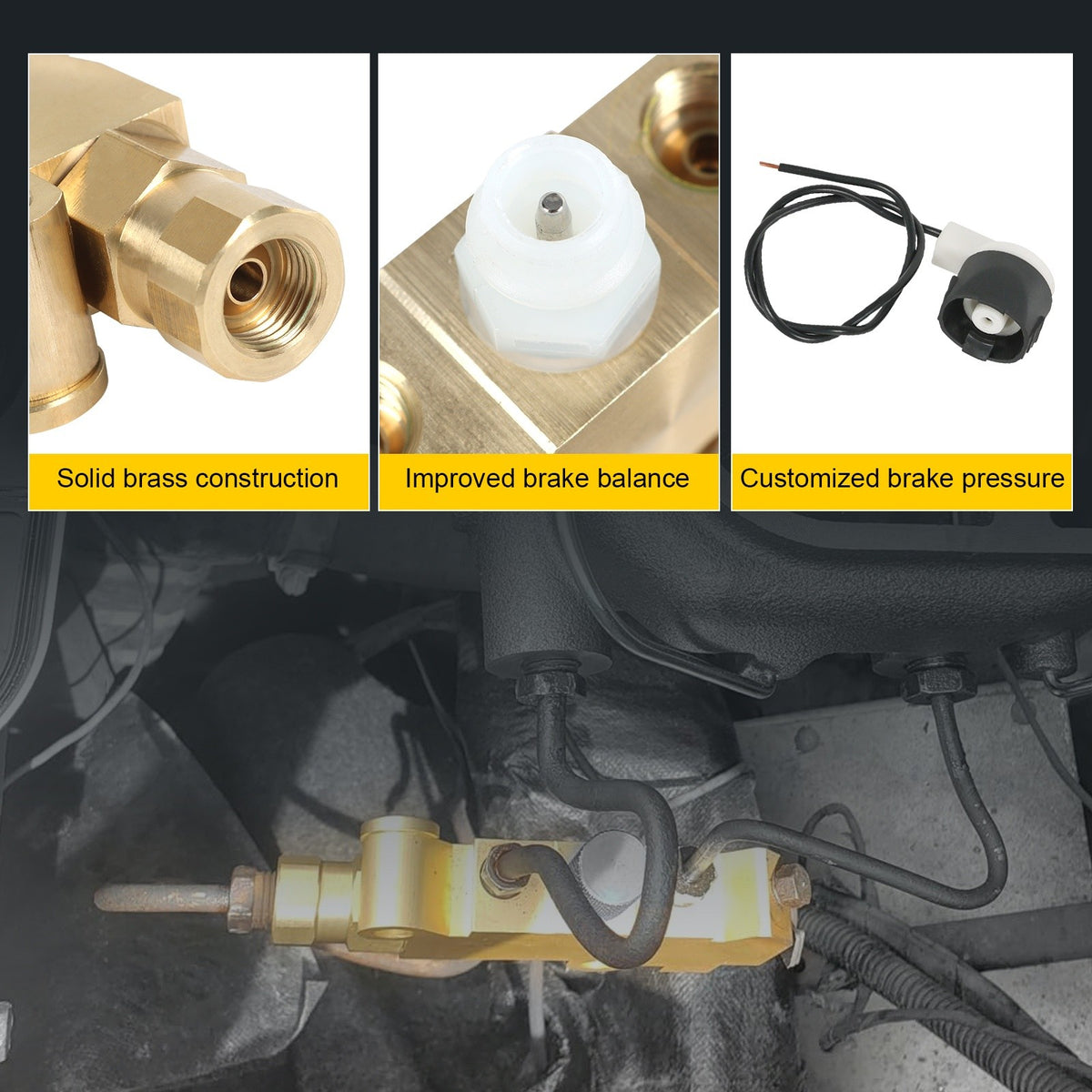 Brake Proportioning Valve Brass Disc & Drum Front Rear Replacement GM 172-1353