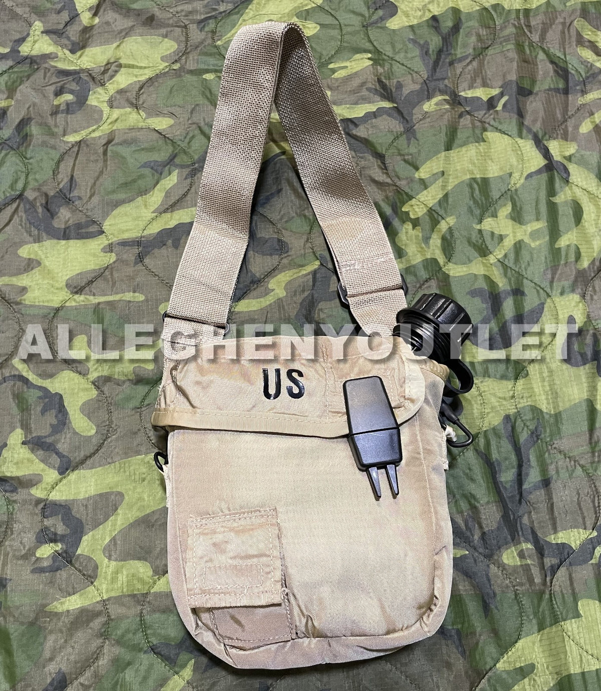 Military 2 Quart Collapsible Water Canteen with Cover and Strap