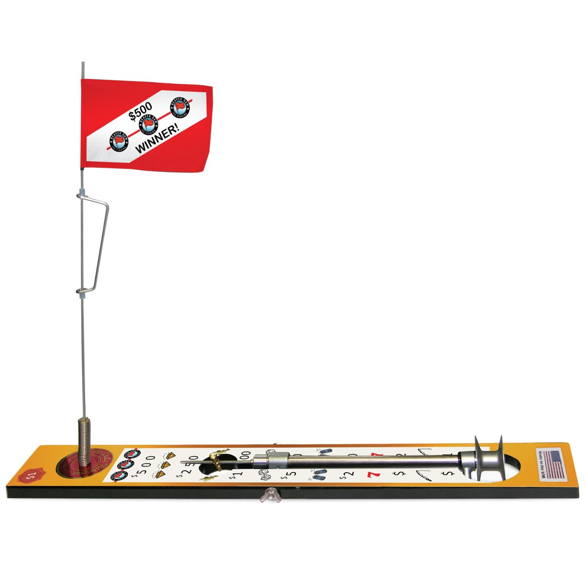 Ice Fishing Tip-Up with Pull Tab - Durable Fish Bite Detector for Winter Angling