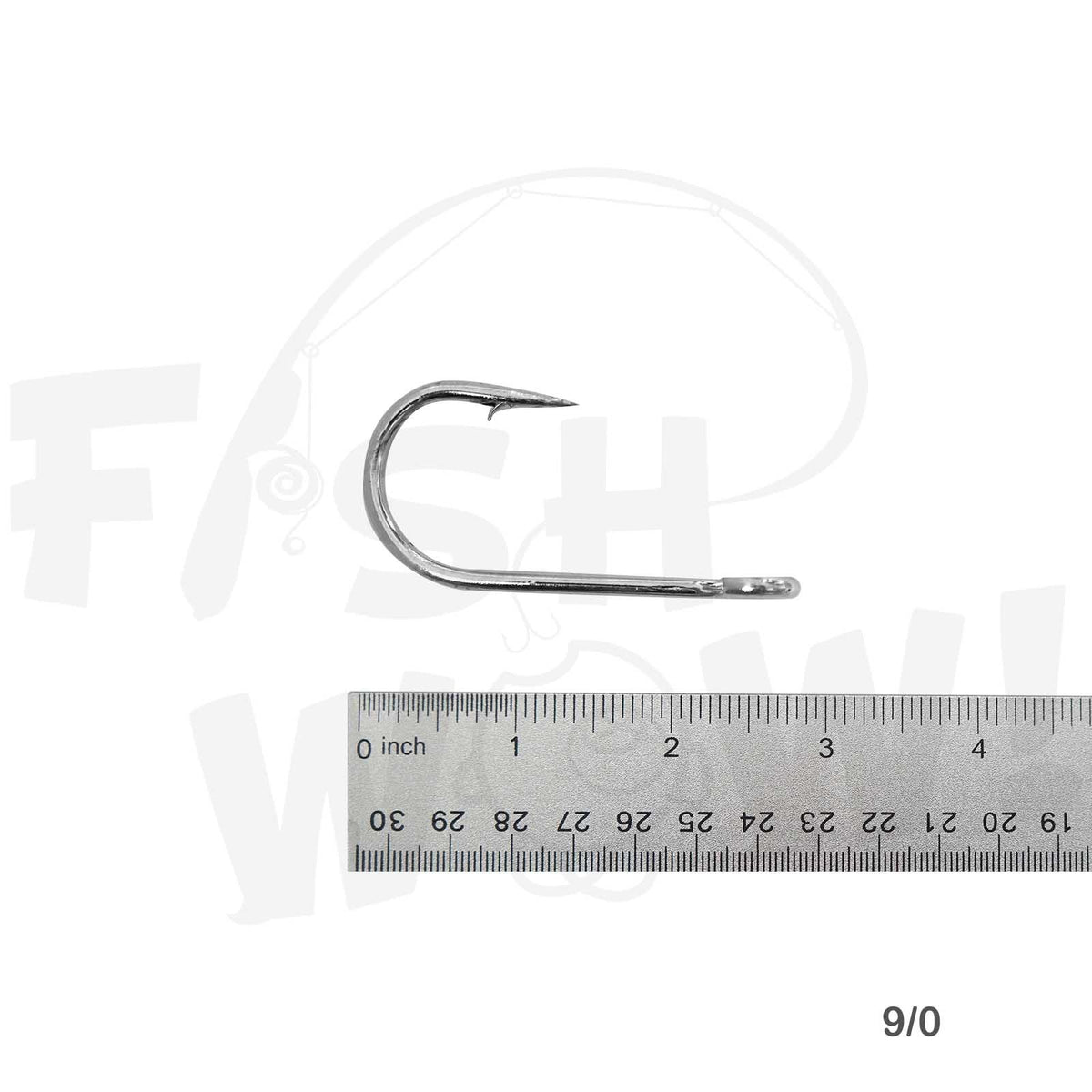 50pcs Fishing Siwash Nickel Hooks with Open Eye - Heavy Duty Tackle