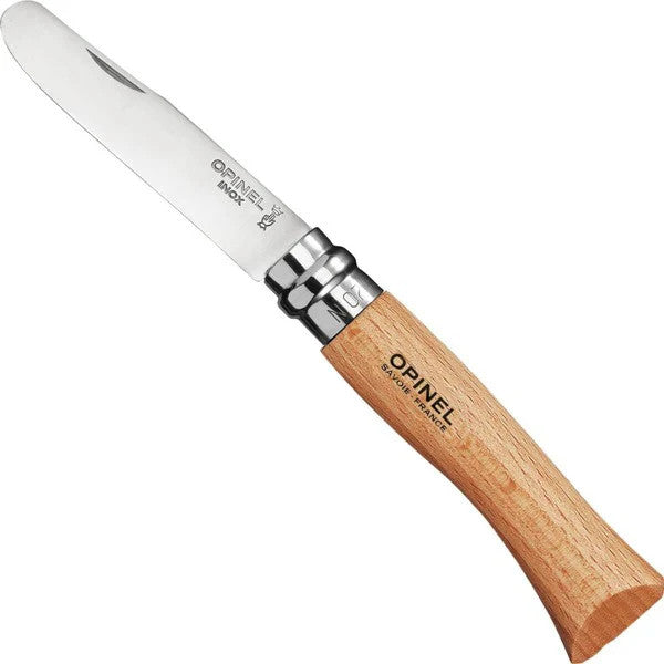 Opinel No 7 Folding Knife with Beechwood Handle and Stainless Steel Blade