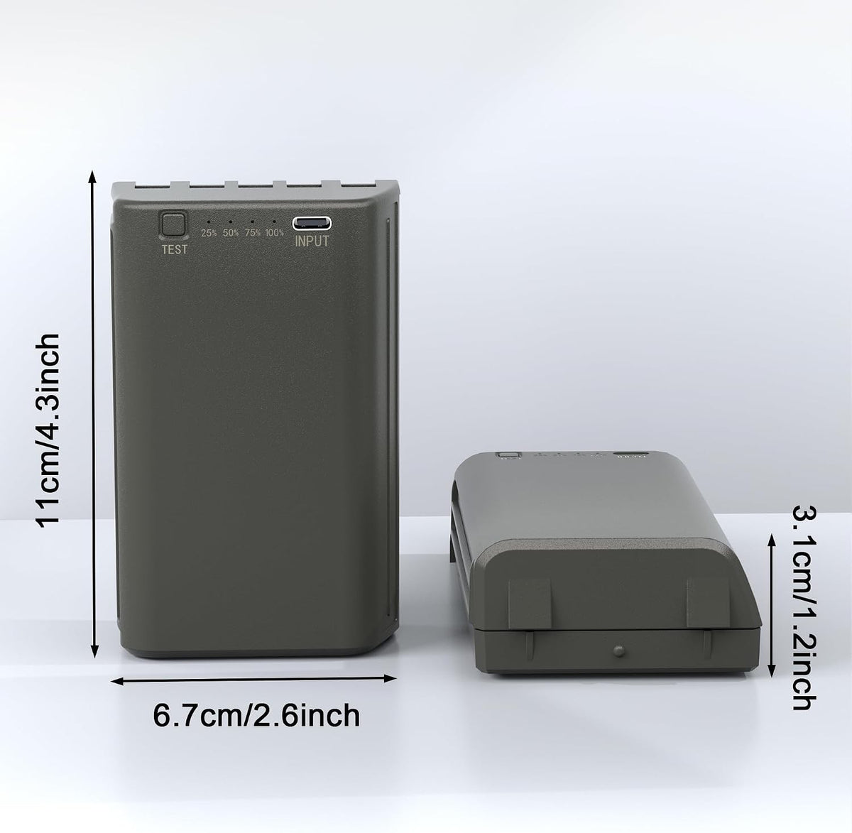 Rechargeable 6000mAh Battery Pack for Trail Cameras - 2 Pack