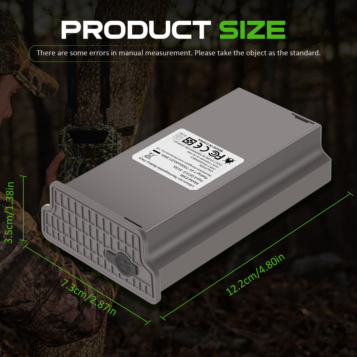 4 Pack High-Capacity 7000mAh Camera Batteries for Trail & Hunting Cameras