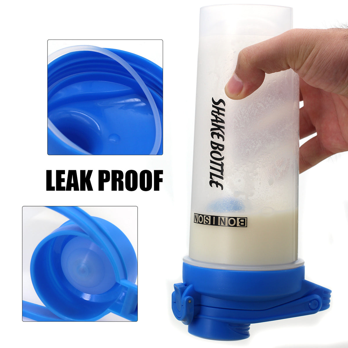 Auto Flip Lid Shaker Bottle for Protein Drinks and Smoothies - 24 oz