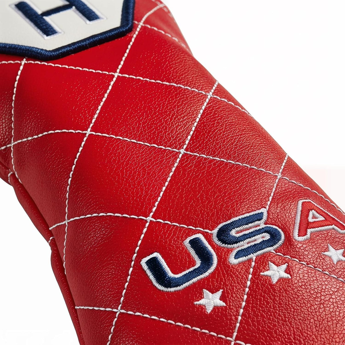 Waterproof USA Golf Hybrid Headcover Red White Blue Embroidered Durable PU Leather